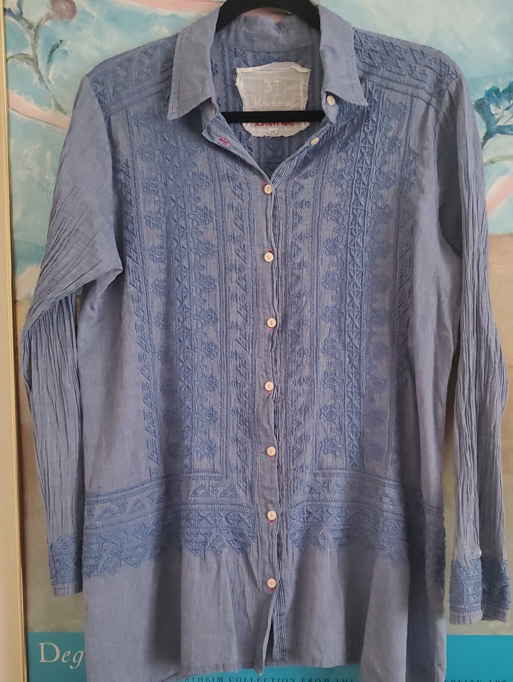 Johnny Was Embroidered Blouse Vintage